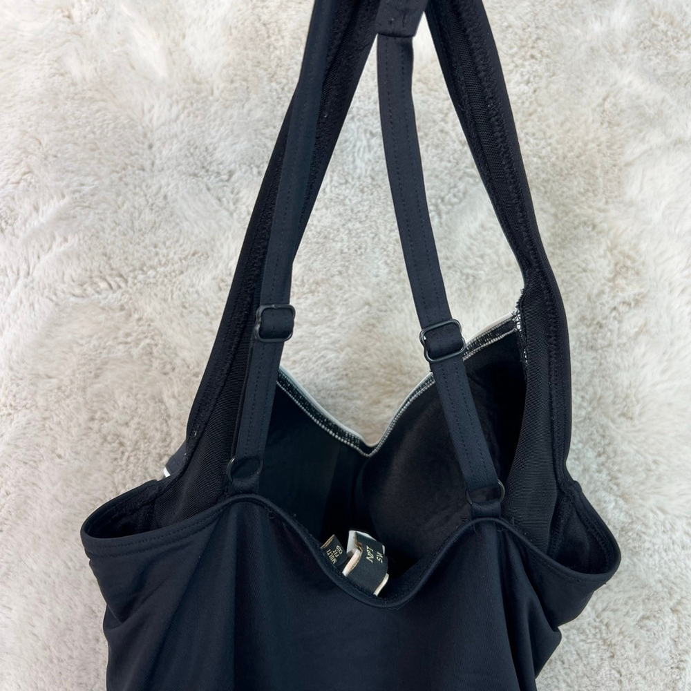 NIPTUCK Swimsuit One Piece Size US 12 Black Slimming Skirt Peplum Built in Bra - Picture 14 of 15